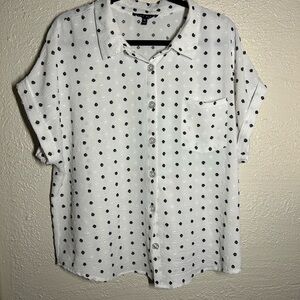 Como Black Classic Black Polka Dot Shirt